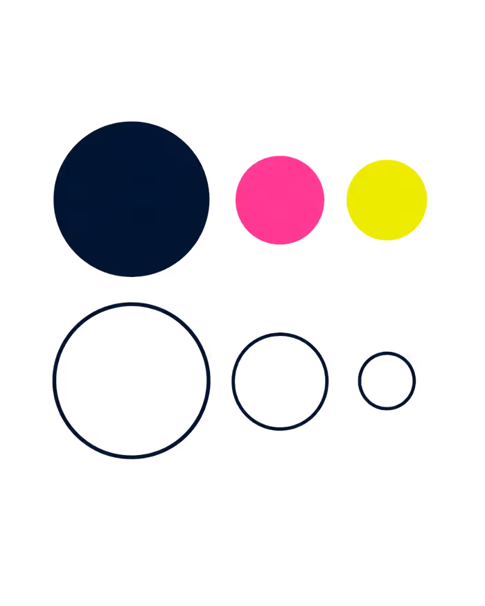Círculos da identidade visual artiQ